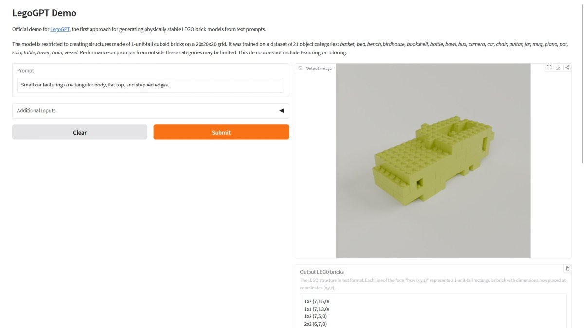 LegoGPT: Xəyallardakı Lego dəstini yaradan süni zəka!