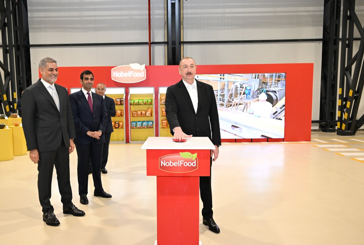 İlham Əliyev “Nobel Food İndustry” MMC-nin açılışında iştirak edib
