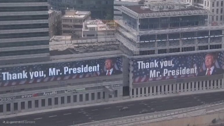 Tel-Əvivdə “Təşəkkürlər Prezident Tramp” – VİDEO