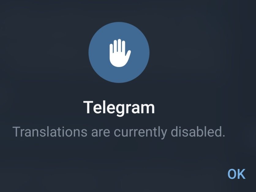 Telegram-da tərcümə funksiyası işləmir