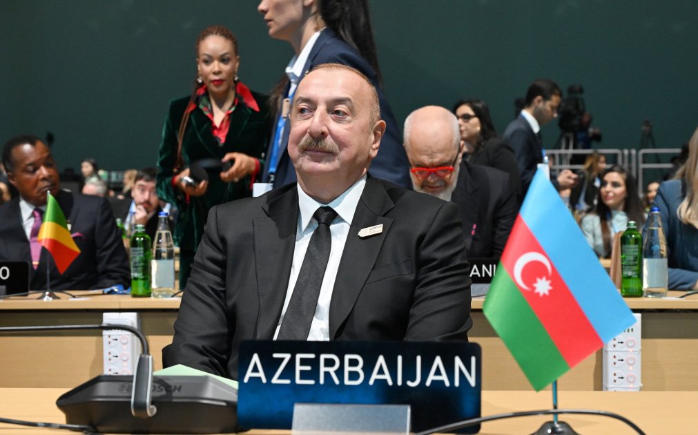 Prezident “Caspian Oil and Gas”, “Caspian Power” və “Baku Energy Forum”un rəsmi açılış mərasimində çıxış edib