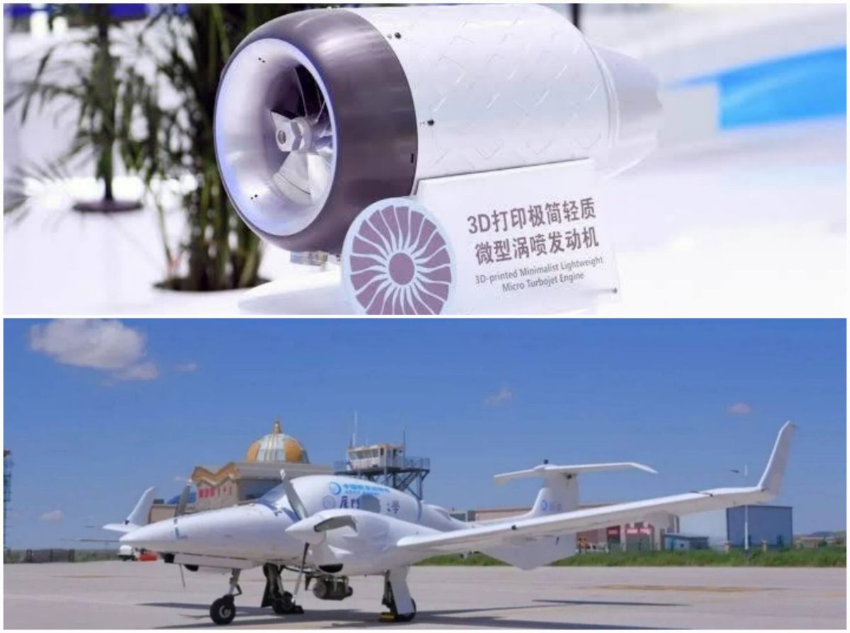 Çin 3D çap texnologiyası ilə ultra yüngül turbojet mühərriki istehsal etdi