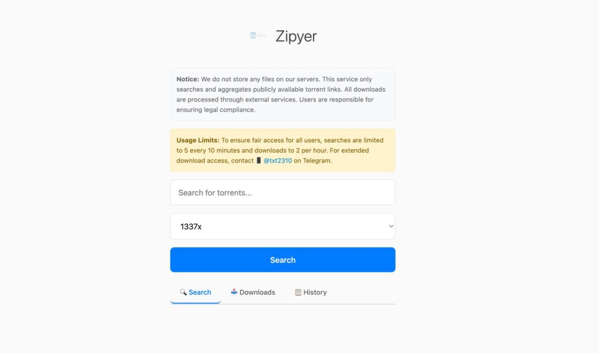 Zipyer servisi ilə istənilən torrent faylı bir toxunuşla yükləyin