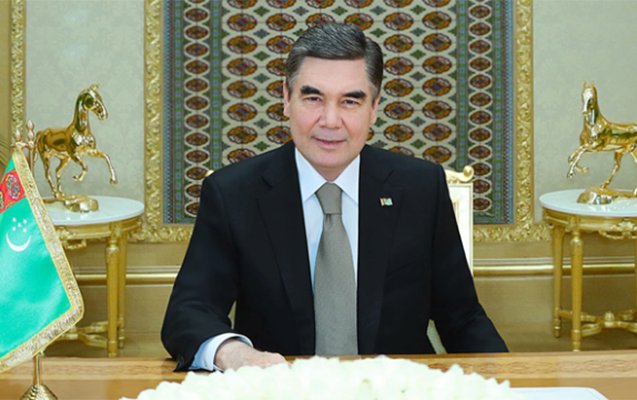 Qurbanqulu Berdiməhəmmədov Azərbaycana gəlib