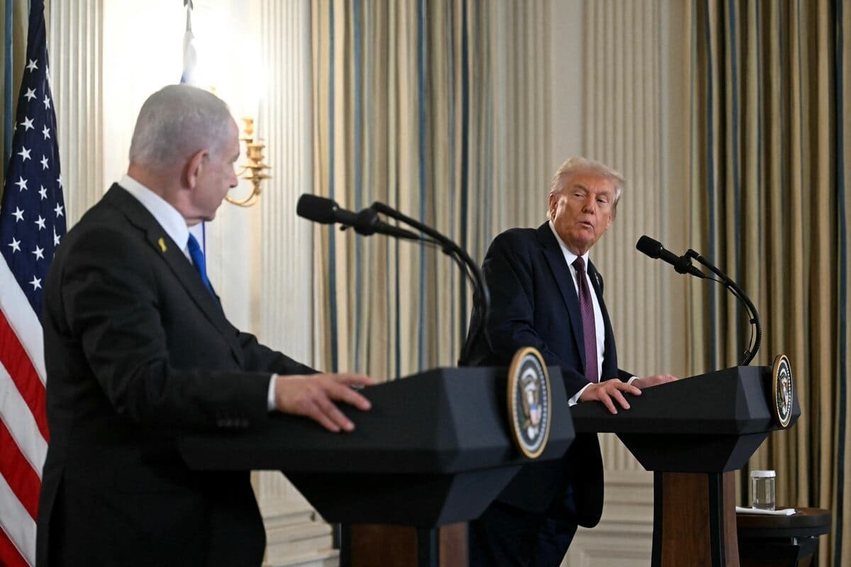 Tramp və Netanyahu Ağ Evdə birgə mətbuat konfransı keçirdi