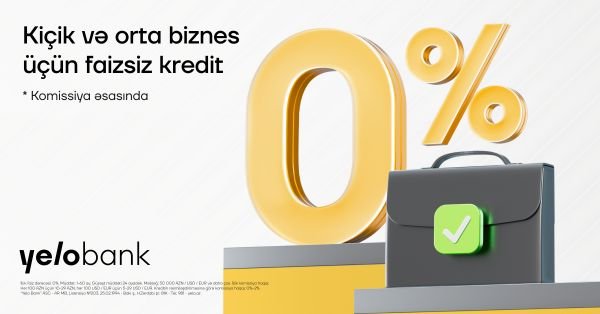 Yelo Bank-dan KOB-lara faizsiz dəstək!