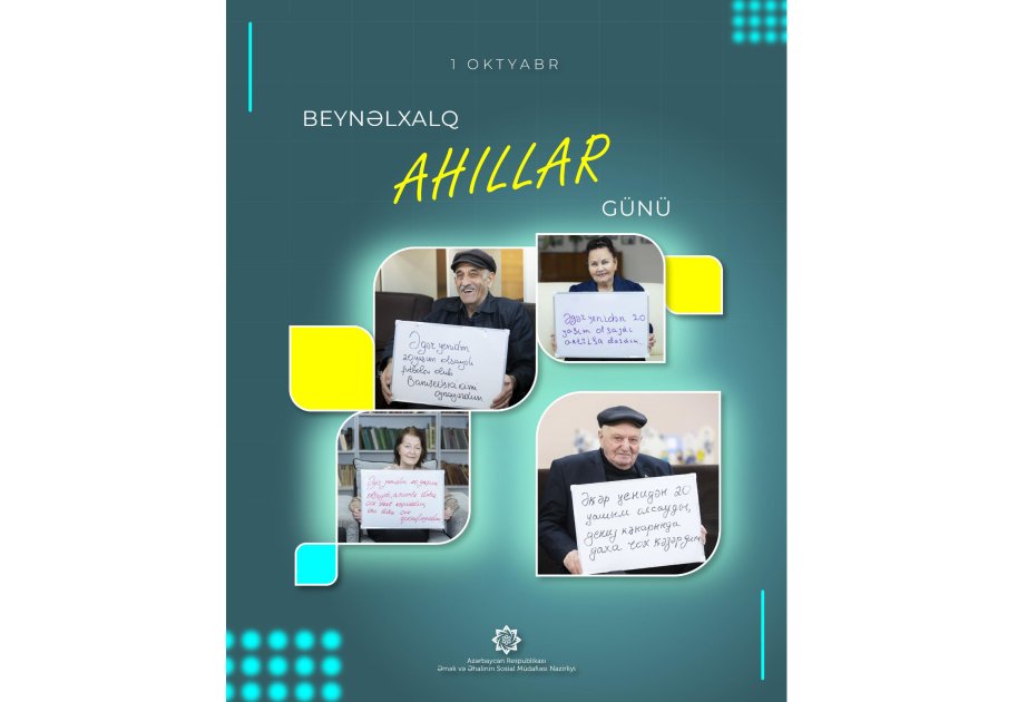 Oktyabrın 1-i Beynəlxalq Ahıllar Günüdür