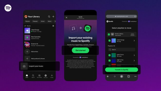 Spotify digər platformalardan musiqilərinizi asanlıqla köçürmək imkanı yaratdı