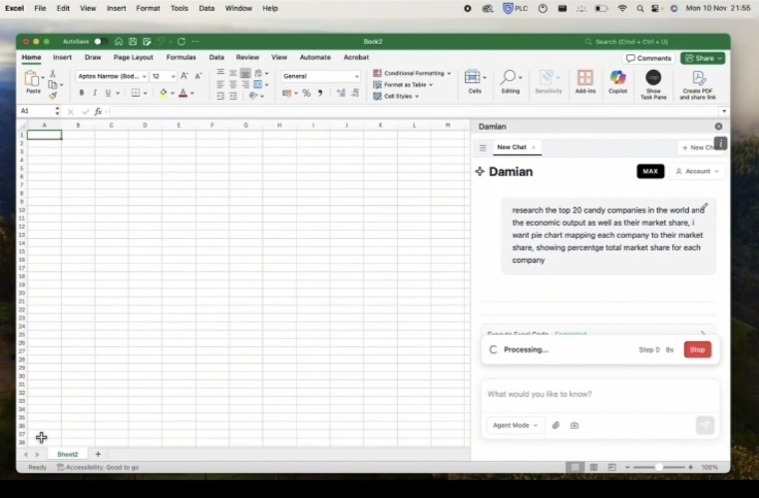 Excel əməliyyatlarını avtomatlaşdıran yeni süni intellekt agenti istifadəyə verildi