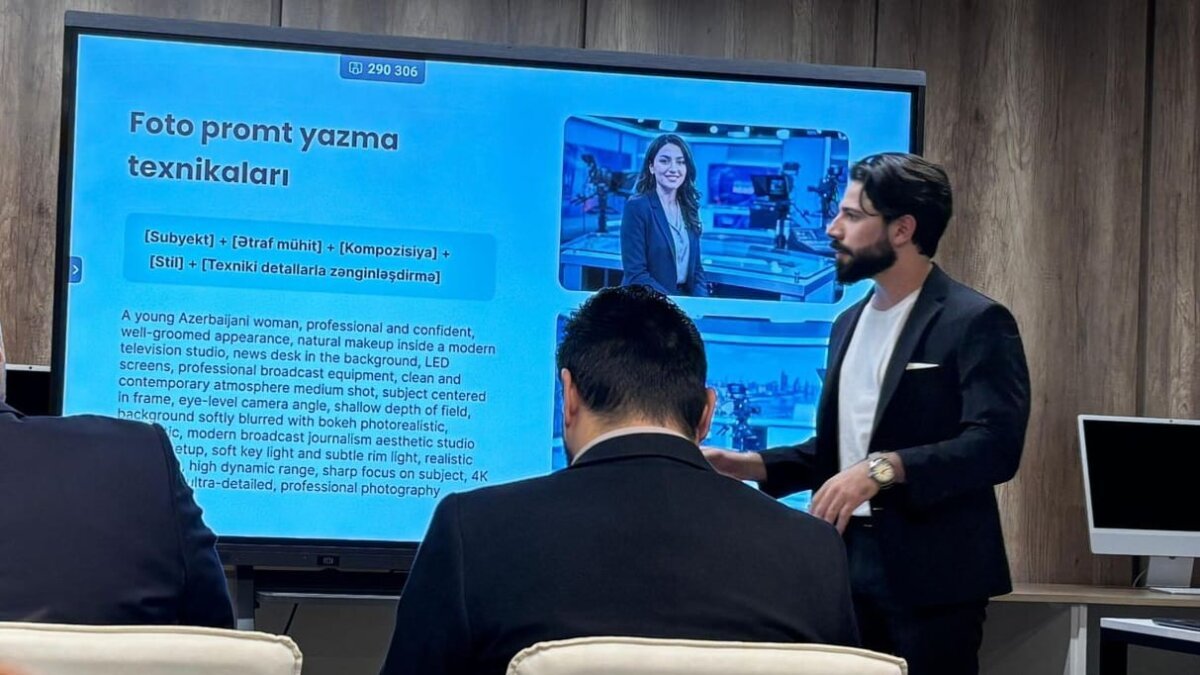 Media sahəsində süni intellekt tətbiqlərinə həsr olunmuş praktiki vörkşop keçirilib