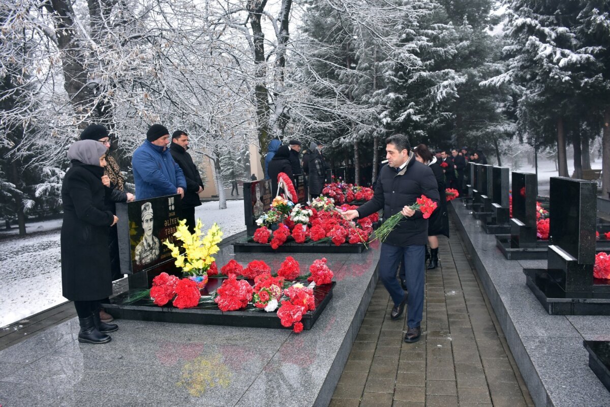 Qaxda 20 Yanvar şəhidlərinin əziz xatirəsi yad edilib