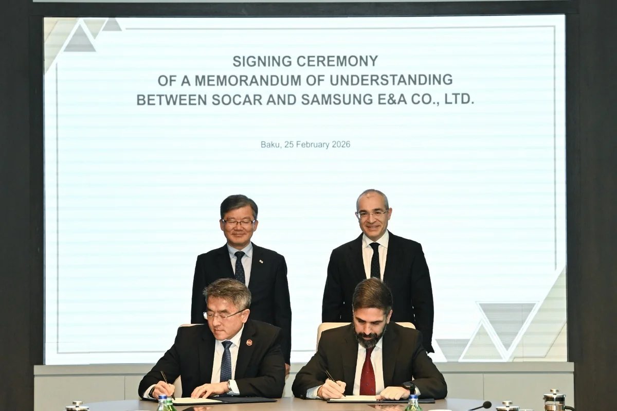 SOCAR və "Samsung E&amp;A Co., Ltd." şirkəti arasında Anlaşma Memorandumu imzalanıb
