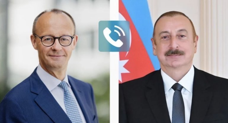 İlham Əliyev Fridrix Mertslə Yaxın Şərqi müzakirə edib