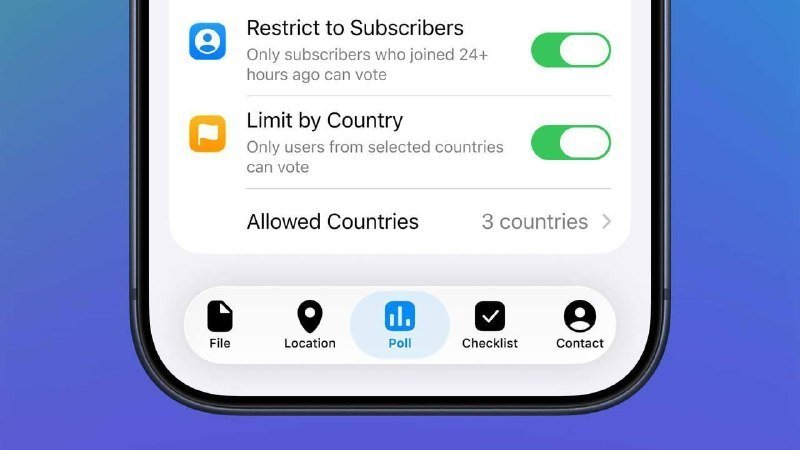 Telegram sorğular üçün yeni və güvənli funksiya təqdim etdi