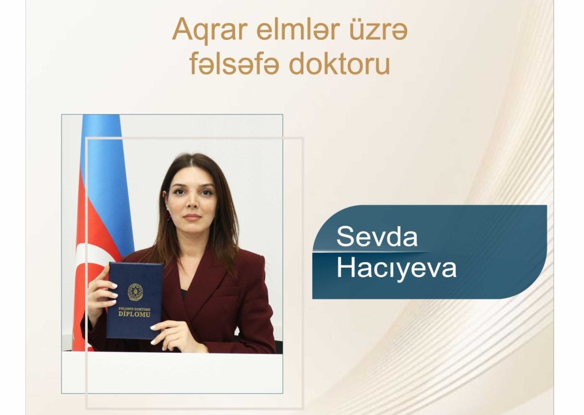 Sevda Hacıyevaya fəlsəfə doktoru elmi dərəcəsi verilib