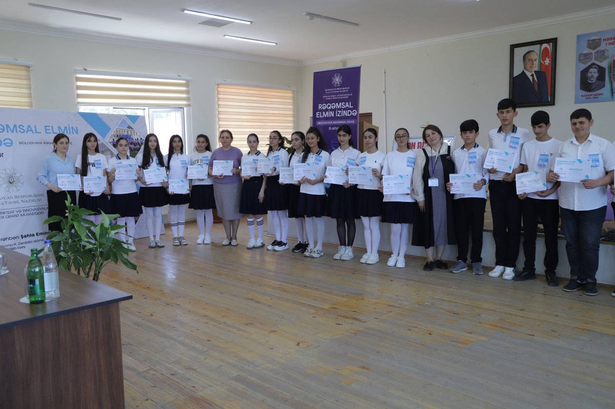 “Rəqəmsal elmin izində: Biologiyaya rəqəmsal baxış” layihəsinin bağlanış mərasimi - FOTOLAR