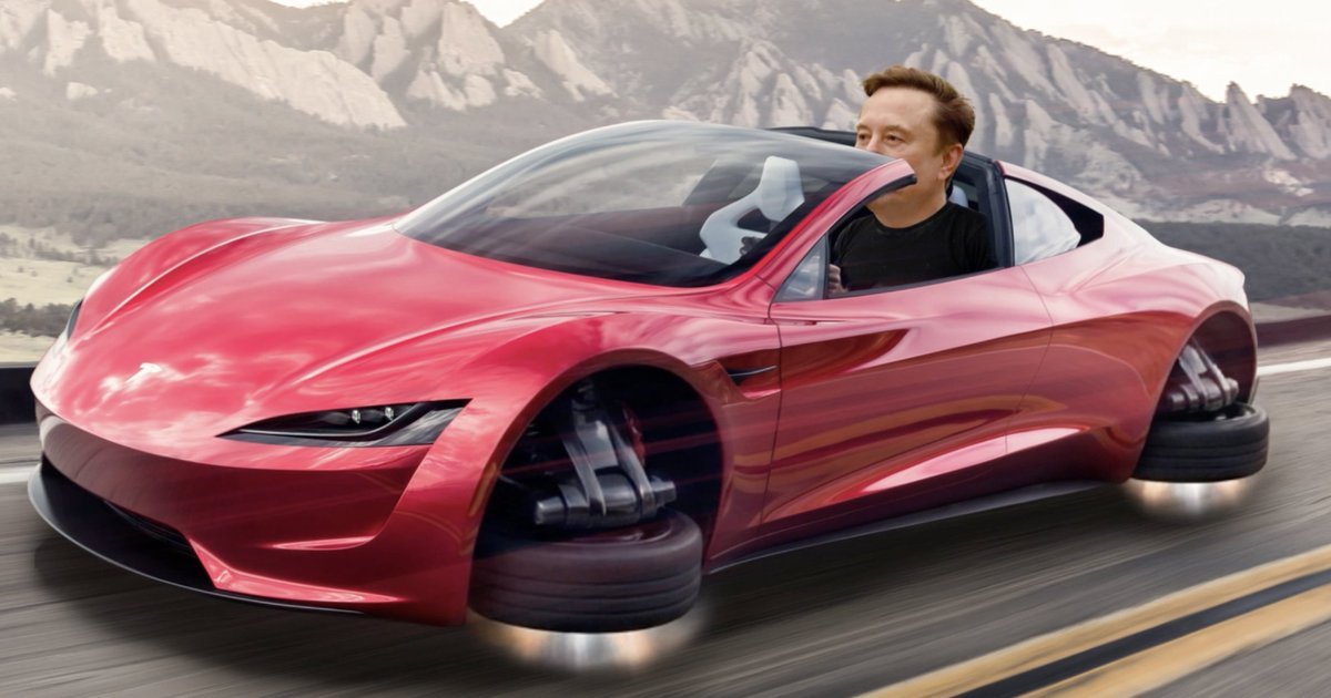 Uçan Tesla Roadster