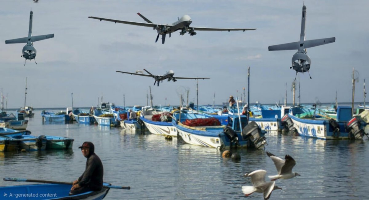 Balıqçılar naməlum bombardmandan sonra ABŞ gəmisində saxlanıldıqlarını deyirlər