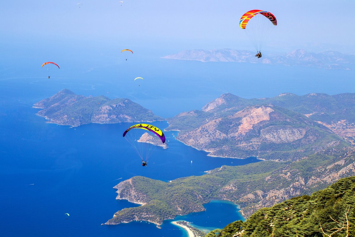 Fethiye: Həyəcanlı yamac paraşütü... – FOTOLAR