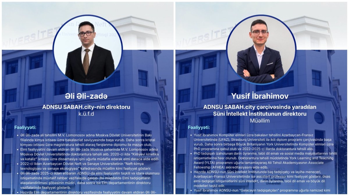 ADNSU-da SABAH.city üzrə yeni təyinatlar həyata keçirilib