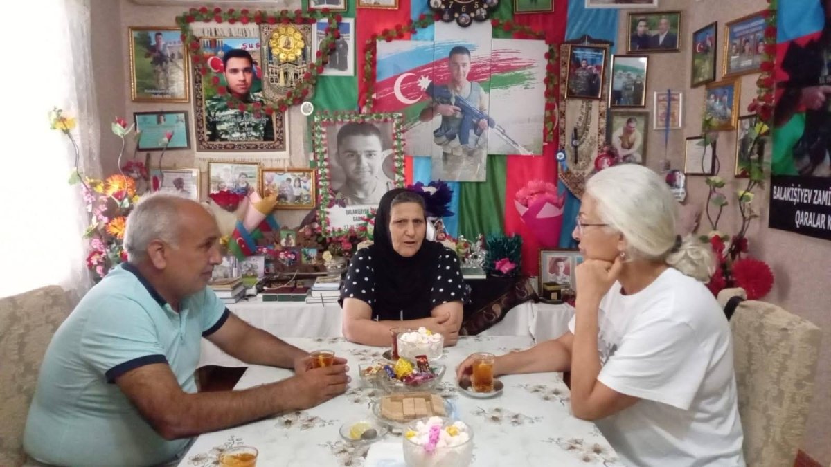 Şəhid Zamin Balakişiyevin ailəsi ziyarət edilib - Şəkil 1