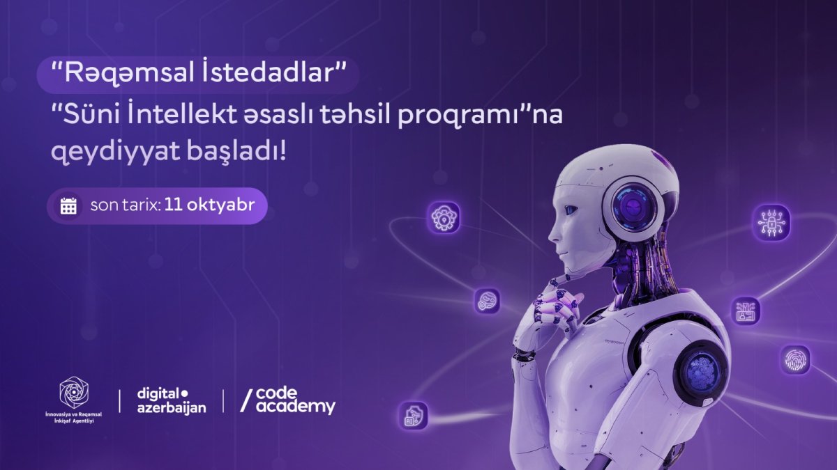 Ödənişsiz “Süni İntellekt Əsaslı Təhsil Proqramı”na qeydiyyat başlayır