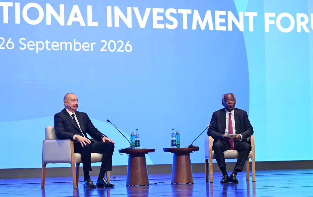 Prezident II Azərbaycan Beynəlxalq İnvestisiya Forumunda iştirak edib - Şəkil 20