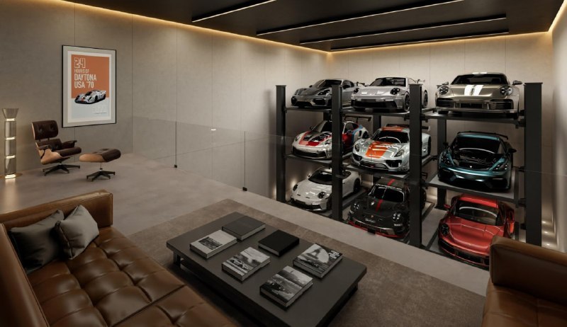 Porsche avtomobil kolleksionerləri üçün yaşayış tipli qarajlar yaradır
