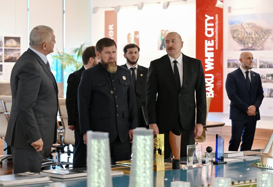 Prezident İlham Əliyev və Ramzan Kadırov “Bakı Ağ Şəhər”də olublar - FOTOLAR
