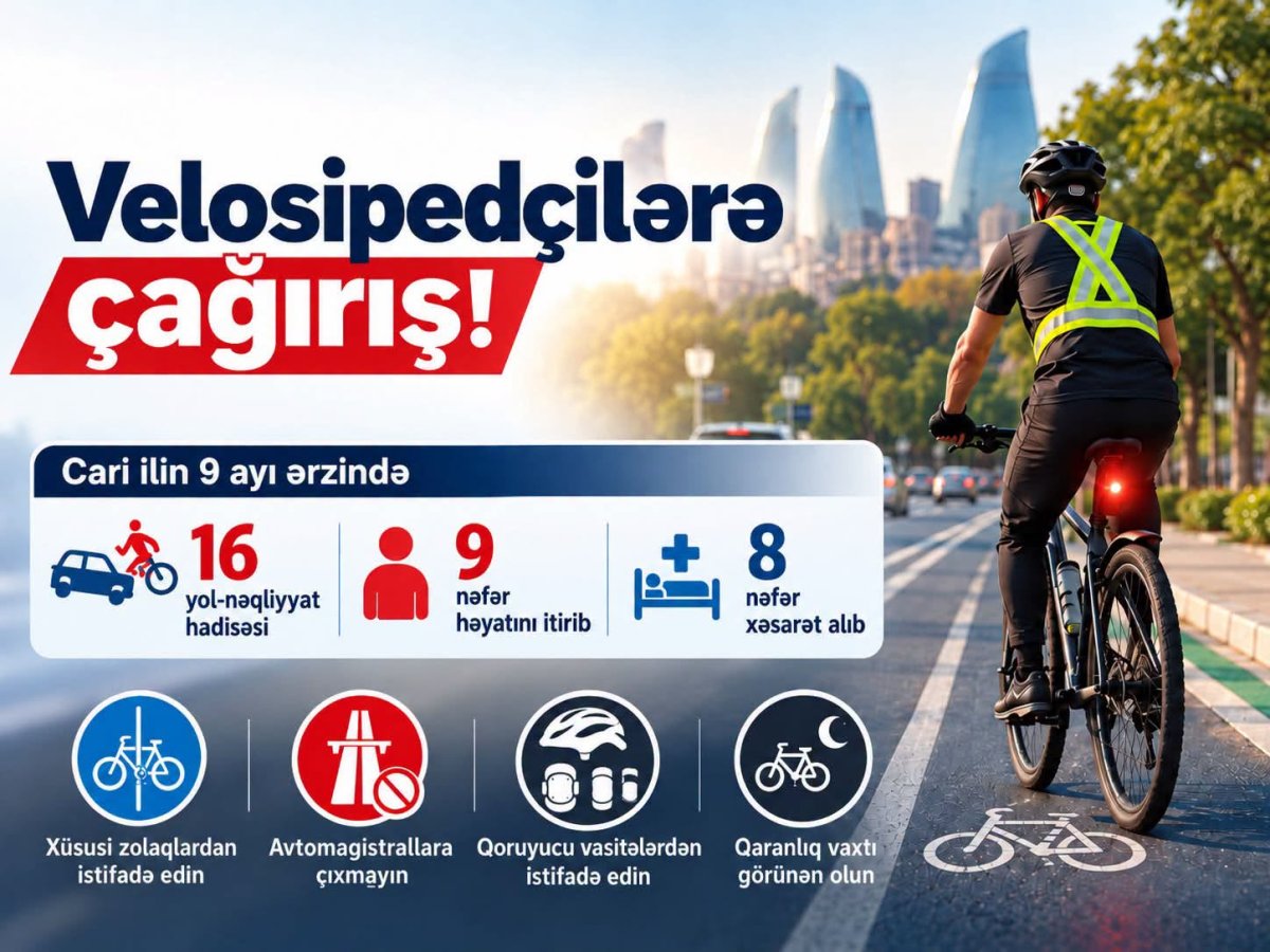 BDYPİ-dən velosipedçilərə çağırış